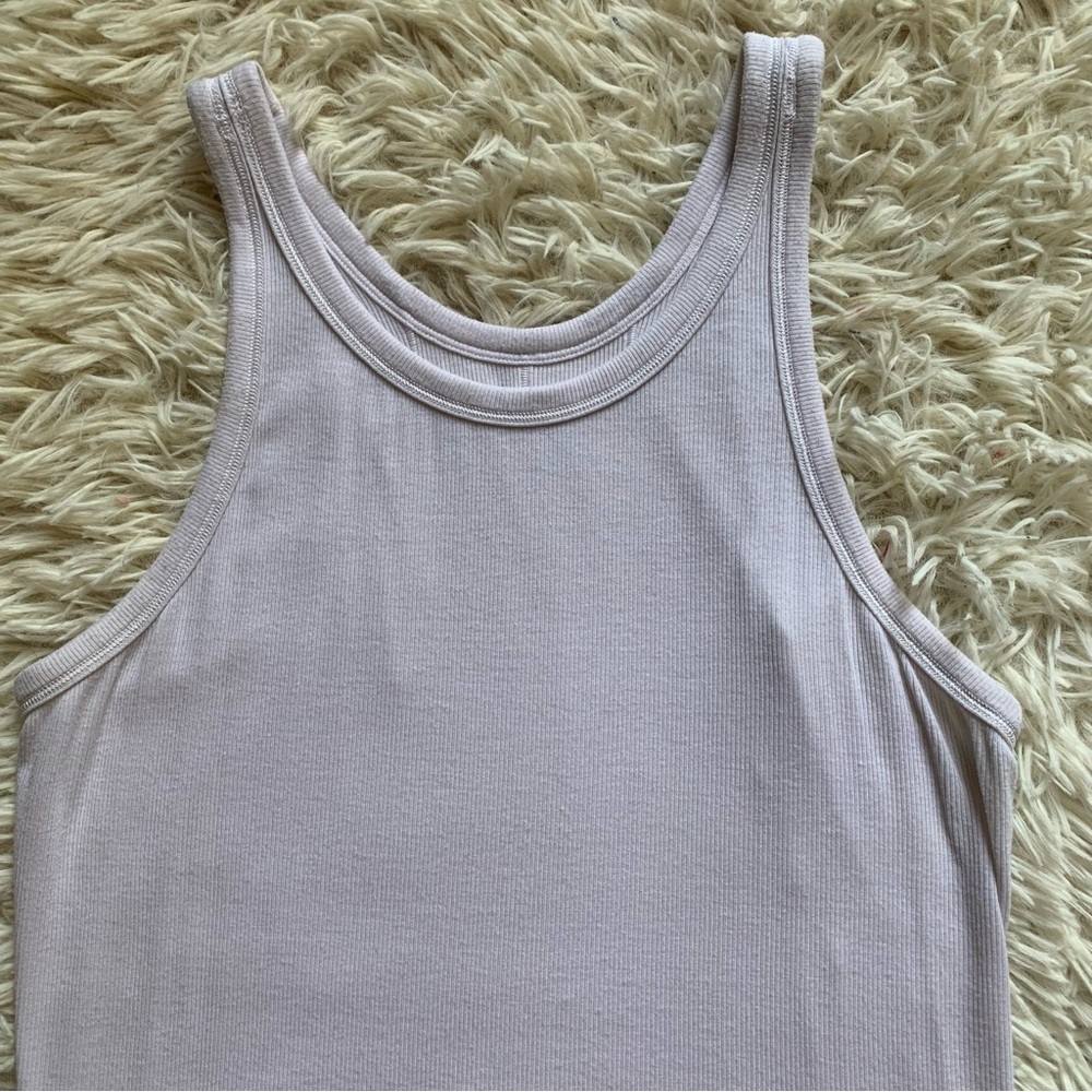 Lululemon White Ribbed Tank Top - Picture 3 of 7